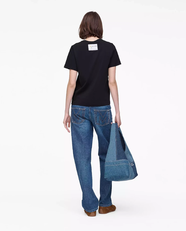 Czarna koszulka z nadrukiem - Image #4