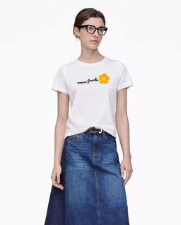 Biała koszulka z logo Daisy Slim - Image #0