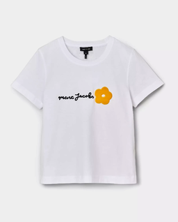 Biała koszulka z logo Daisy Slim - Image #1