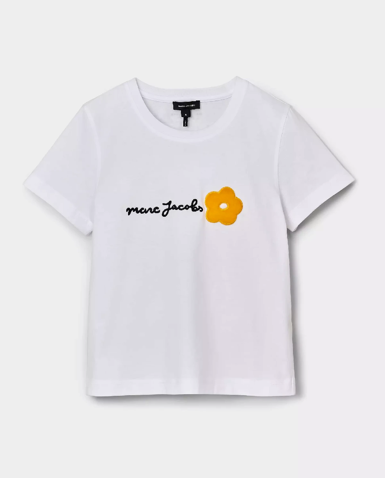 Biała koszulka z logo Daisy Slim