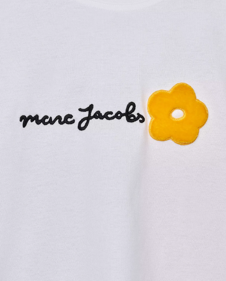 Biała koszulka z logo Daisy Slim - Image #4