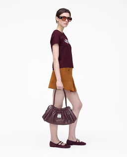 Burgundowa koszulka Joy Slim - Image #2