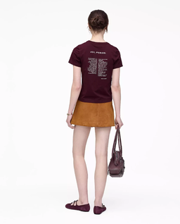 Burgundowa koszulka Joy Slim - Image #3