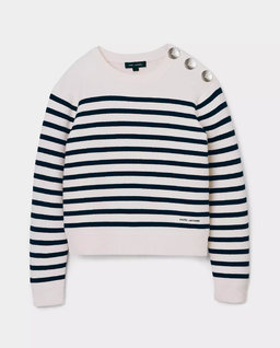 Biała bluza w paski - Image #1