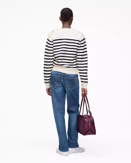 Biała bluza w paski - Image #3