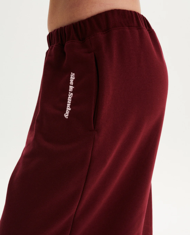 Bordowe spodnie Amore - Image #3