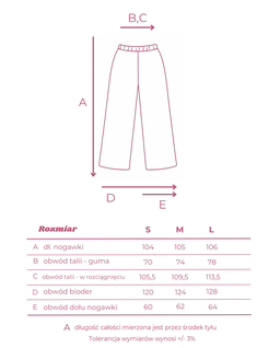 Bordowe spodnie Amore - Image #6