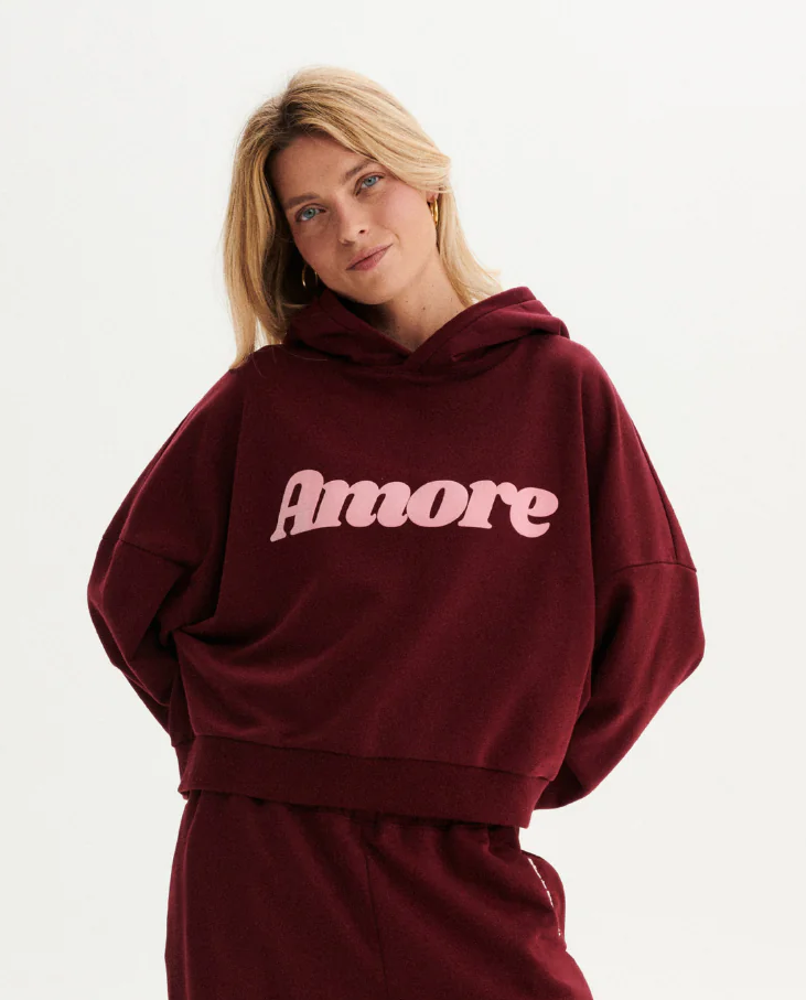 Bordowa bluza Amore