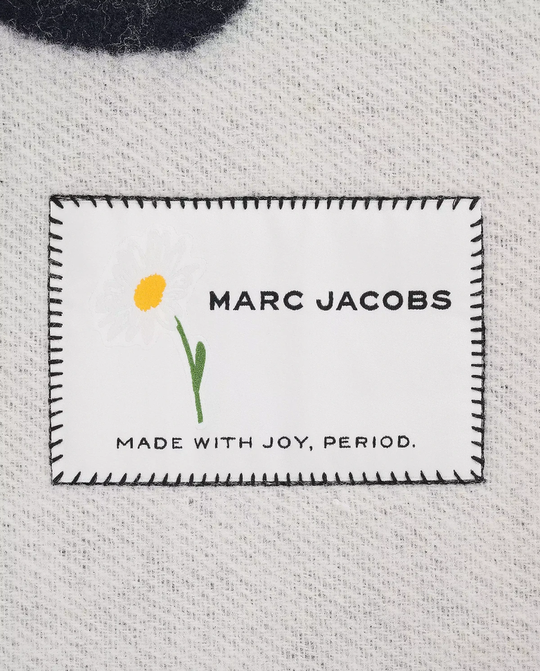 Czarno-biały szalik z frędzlami - Image #3