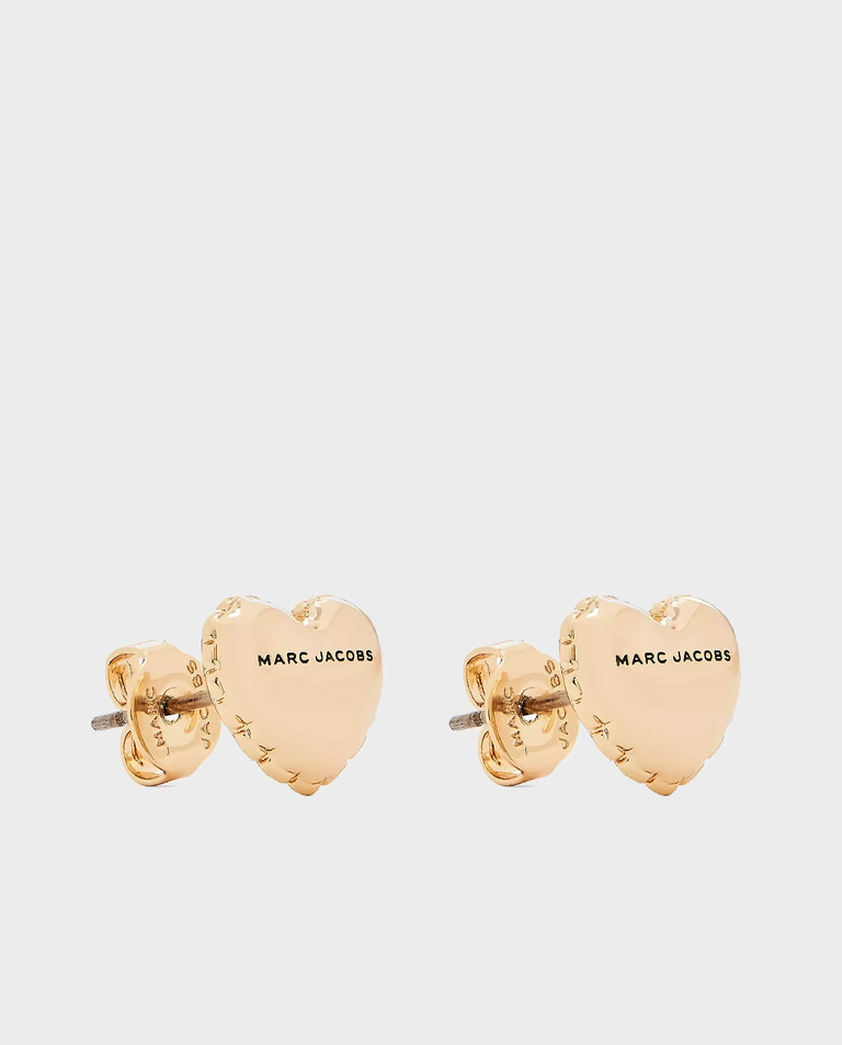 Kolczyki w kształcie serca z logo - Image #2