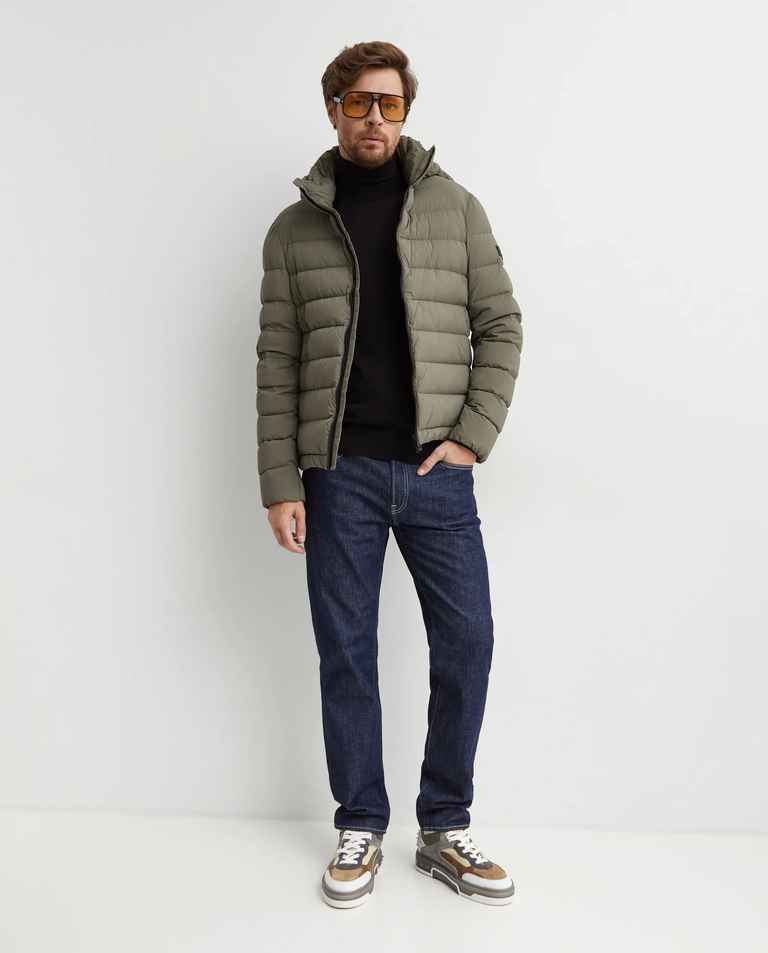 Oliwkowa pikowana kurtka - Image #2