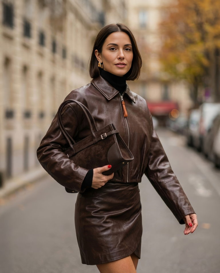 Czekoladowa ramoneska Jeff