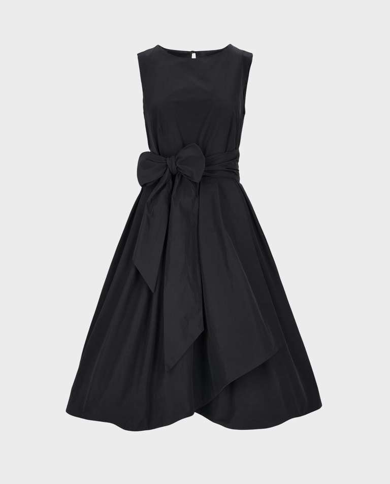 Czarna midi sukienka Maison