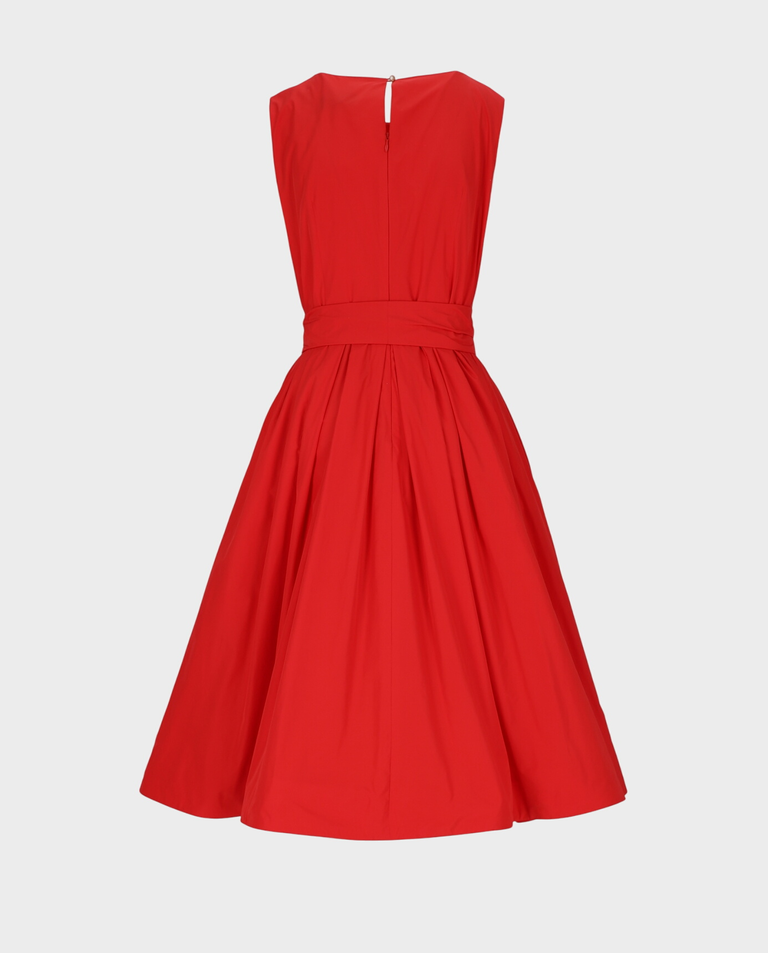 Czerwona midi sukienka Maison