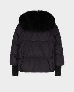 Czarna kurtka z kołnierzem Nevosa - Image #1