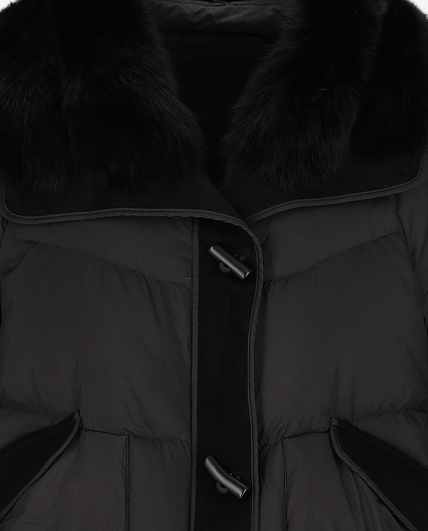 Czarna kurtka z kołnierzem Nevosa - Image #2