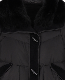 Czarna kurtka z kołnierzem Nevosa - Image #2