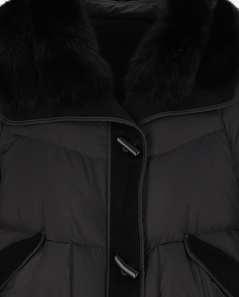 Czarna kurtka z kołnierzem Nevosa - Image #2