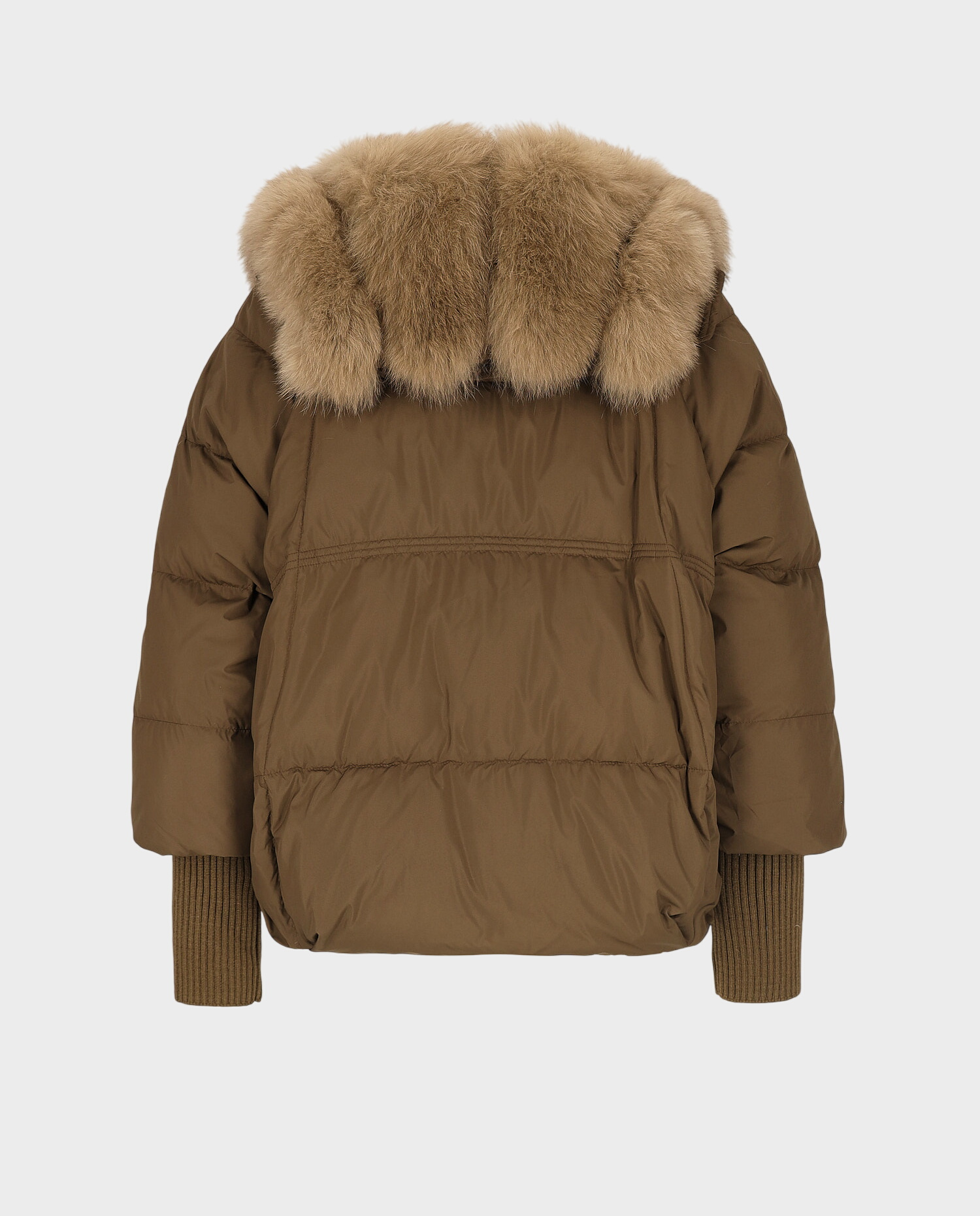 Kurtka khaki z kołnierzem Nevosa - Image #1