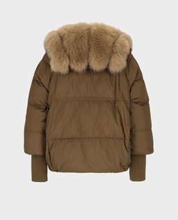 Kurtka khaki z kołnierzem Nevosa - Image #1