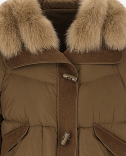 Kurtka khaki z kołnierzem Nevosa - Image #2