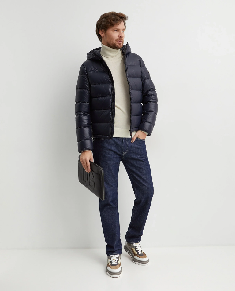 Granatowa pikowana kurtka - Image #2