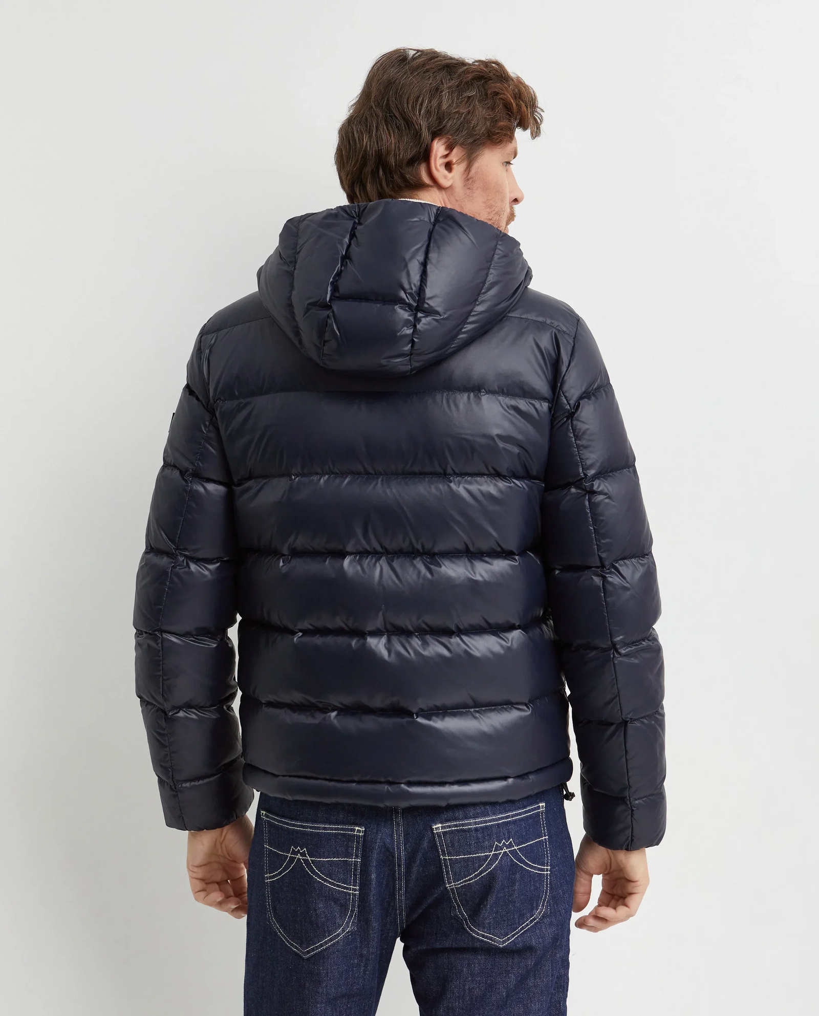 Granatowa pikowana kurtka - Image #3