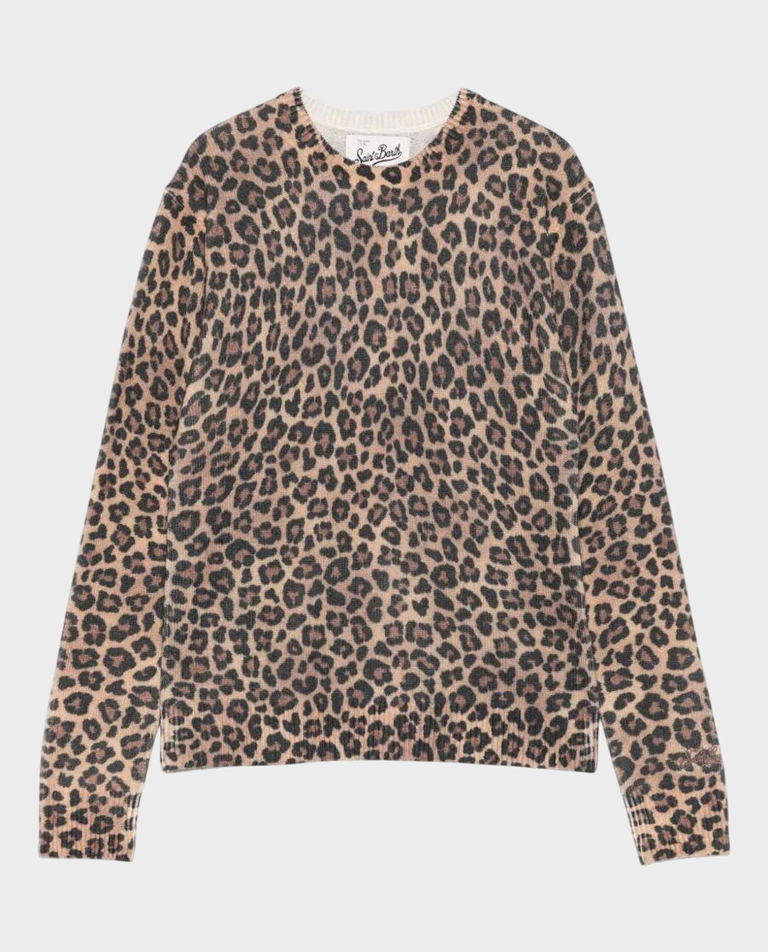 Sweter z wzorem w panterkę