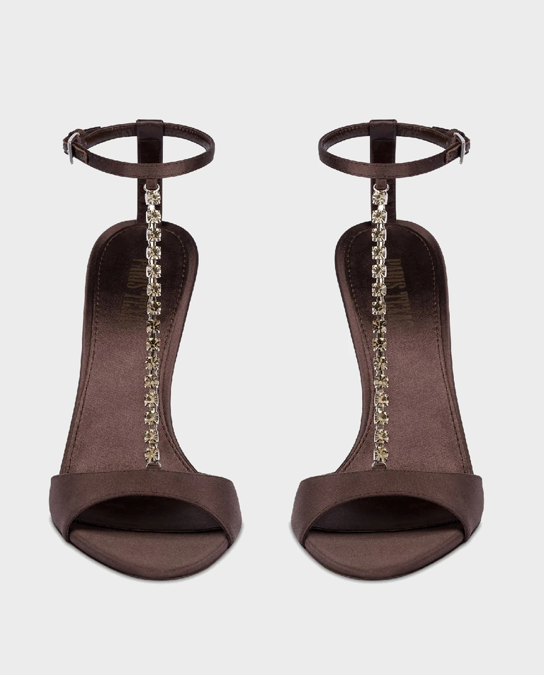 Satynowe sandały na szpilce Lidia 105 - Image #4