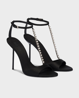 Czarne sandały na szpilce Lidia 105 - Image #3