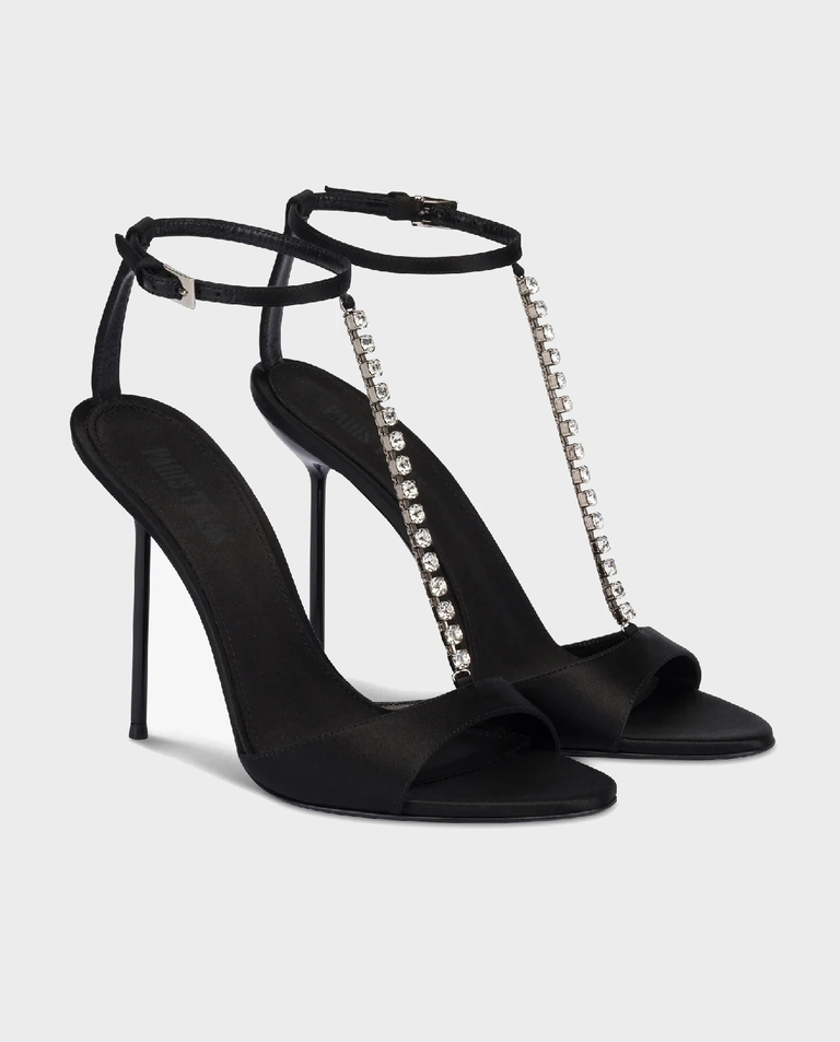 Czarne sandały na szpilce Lidia 105 - Image #3