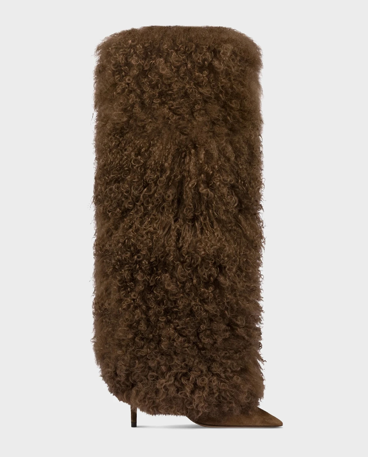 Futrzane kozaki na szpilce 105 - Image #0