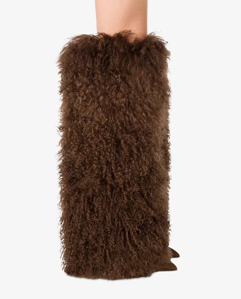 Futrzane kozaki na szpilce 105