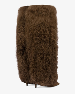 Futrzane kozaki na szpilce 105 - Image #3