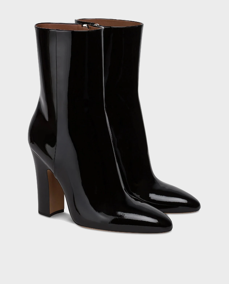Czarne lakierowane botki Lavinia 100 - Image #2