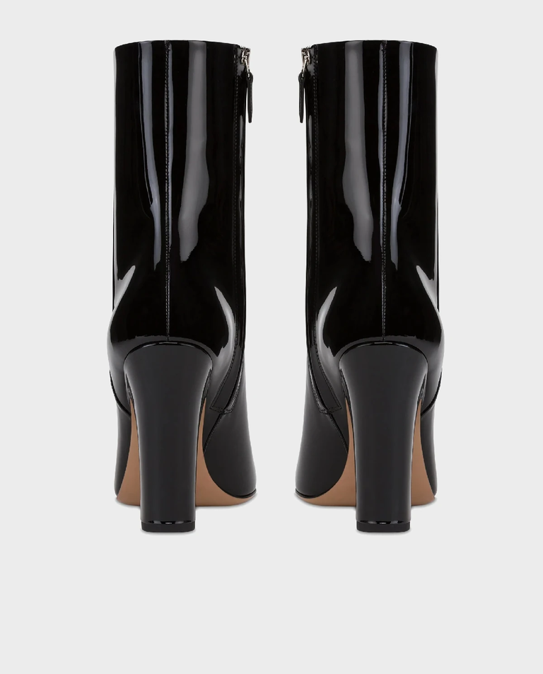 Czarne lakierowane botki Lavinia 100 - Image #4