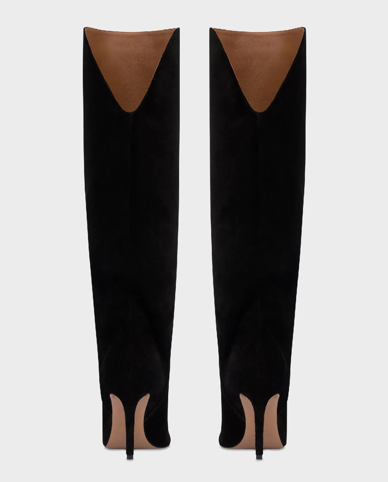 Zamszowe kozaki na szpilce Gaia 85 - Image #3