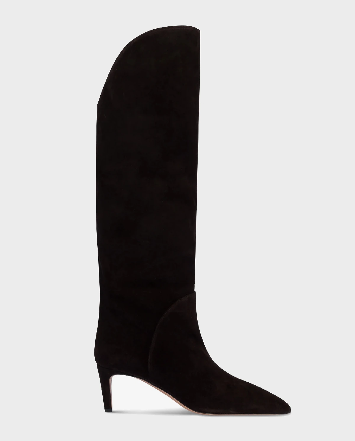 Zamszowe kozaki na szpilce Gaia 60 - Image #0