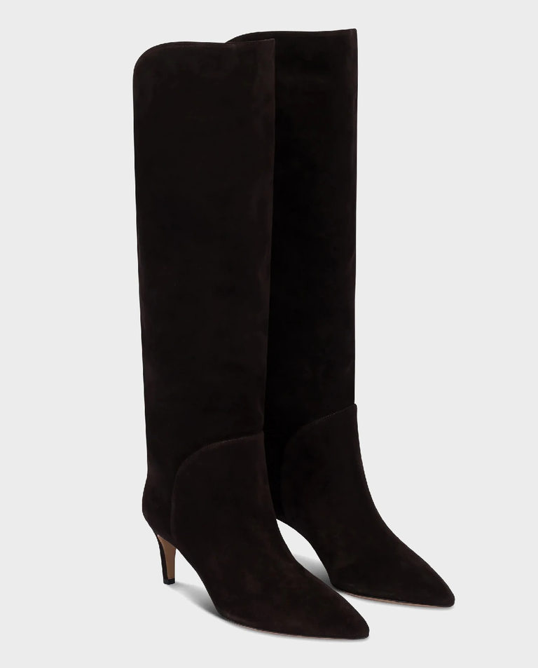 Zamszowe kozaki na szpilce Gaia 60 - Image #2