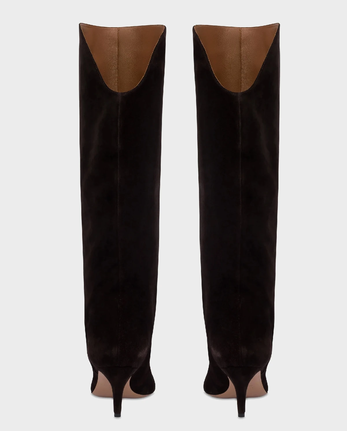 Zamszowe kozaki na szpilce Gaia 60 - Image #4