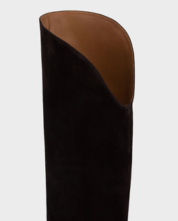 Zamszowe kozaki na szpilce Gaia 60 - Image #5