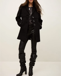 Czarny płaszcz Manteau Thea - Image #2