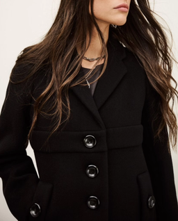 Czarny płaszcz Manteau Thea - Image #3