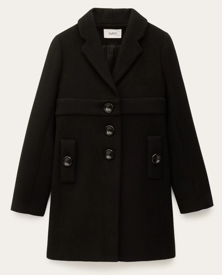 Czarny płaszcz Manteau Thea - Image #4