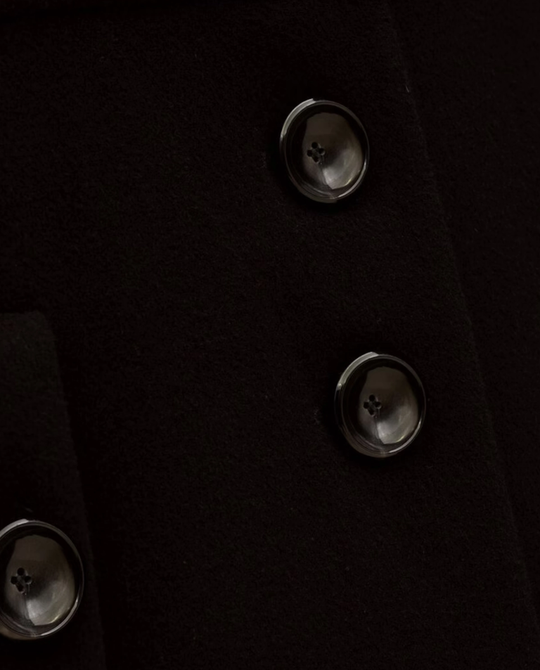 Czarny płaszcz Manteau Thea - Image #5