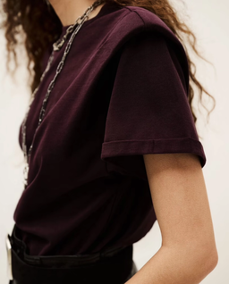 Bordowy t-shirt Pio - Image #2