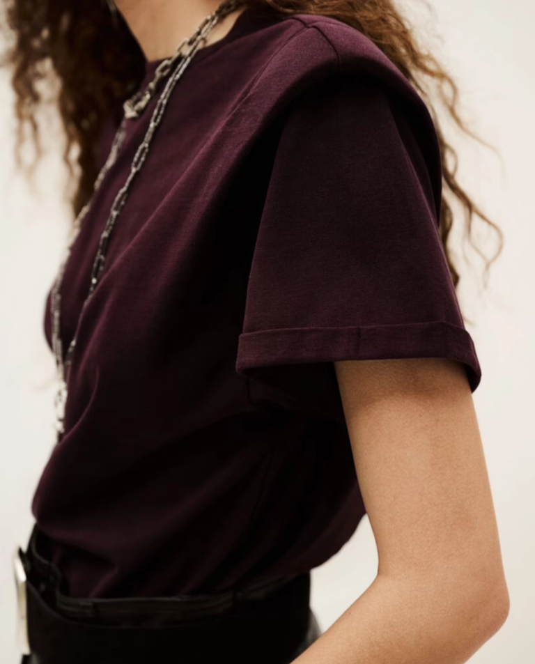 Bordowy t-shirt Pio - Image #2