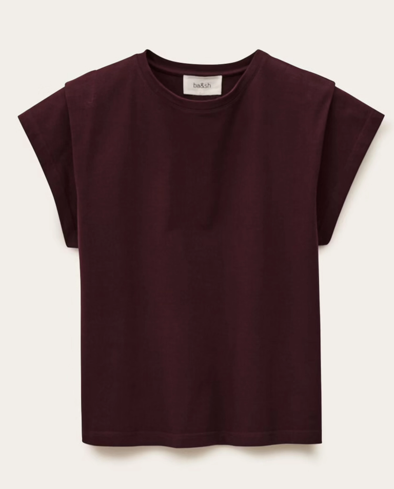 Bordowy t-shirt Pio - Image #3