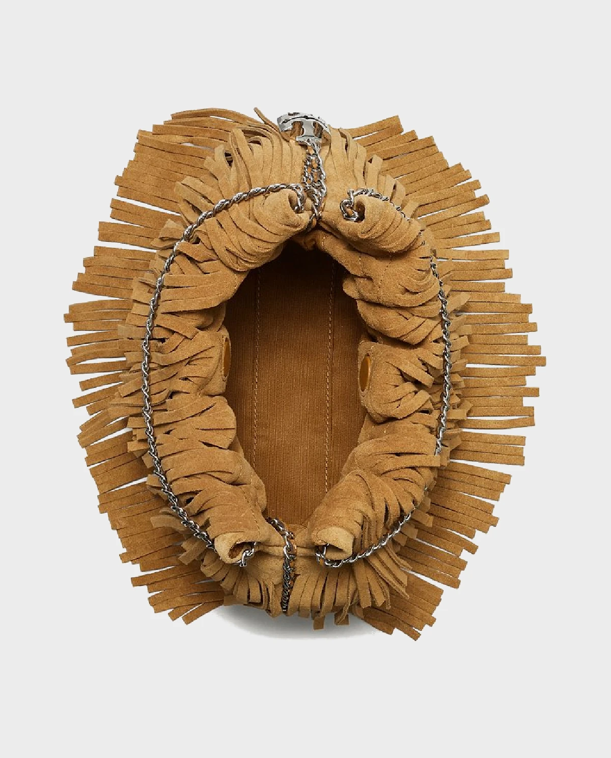 Brązowa torebka z frędzlami Fleming Mini - Image #3