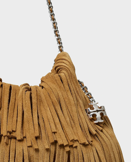 Brązowa torebka z frędzlami Fleming Mini - Image #4